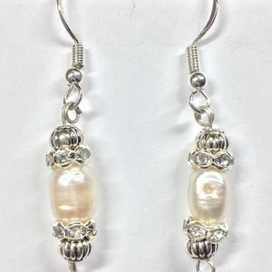 freshwater pearl & sterling earrings
